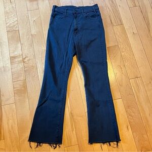 MOTHER Women's Ankle & Cropped Jeans - Dark Blue